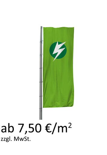 Hissfahnen im Hochformat ab 6,90 €/m²