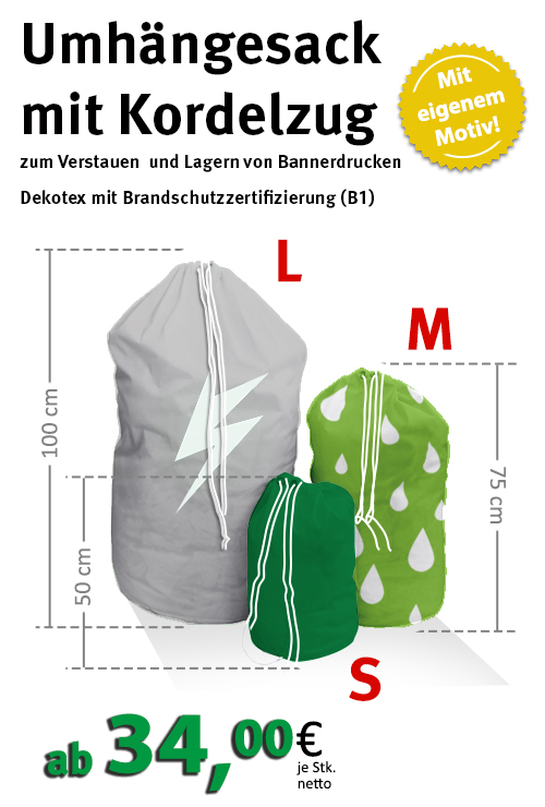 BannerSkandal bedruckte Umhängesäcke